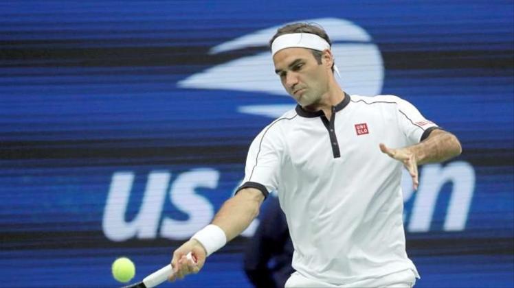 Nach anfänglichen Schwierigkeiten gegen den Bosnier Damir Dzumhur in der dritten Runden: Roger Federer. 
