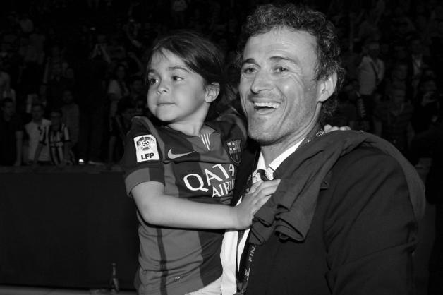 Luis Enrique mit Tochter Xana im Jahr 2015. Foto: imago images / Eibner