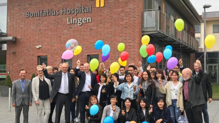 In Lingen begrüßt wurden die Pflegekräfte aus Vietnam. Foto: St. Bonifatius-Hospitalgesellschaft