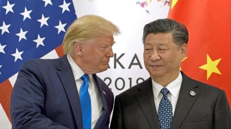 US-Präsident Donald Trump und sein chinesischer Amtskollege Xi Jinping Ende Juni bei einem Treffen in Japan. 