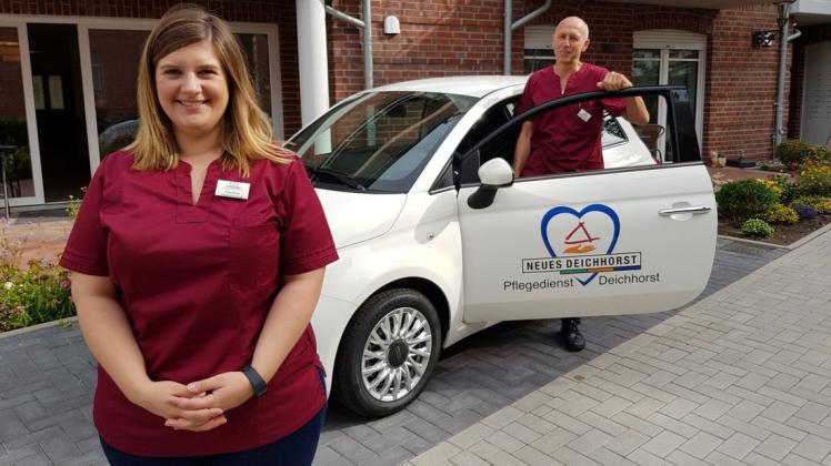 Chefin Nina Bock und Jörg Hallensleben wollen mit dem Pflegedienst Deichhorst eine besondere Betreuung bieten. 