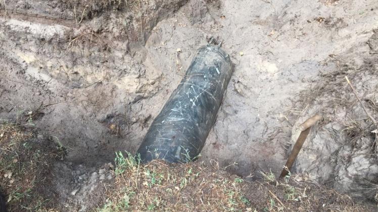 An der Bremer Straße in der Gemeinde Hude wurde Anfang August eine Torpedomine gefunden. 