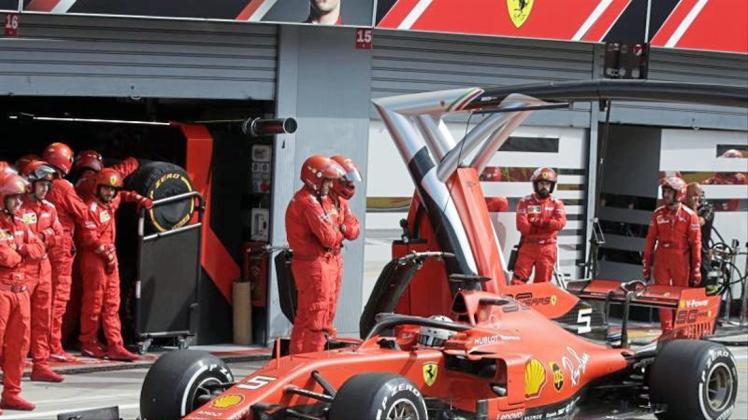 Ferrari-Pilot Sebastian Vettel war der große Verlierer in Monza. 