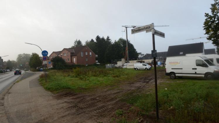 Auf diesem Grundstück an der Schwedenschanze möchte der Sozialverband Niedersachsen sein Bauprojekt umsetzen. Foto: Thomas Pertz