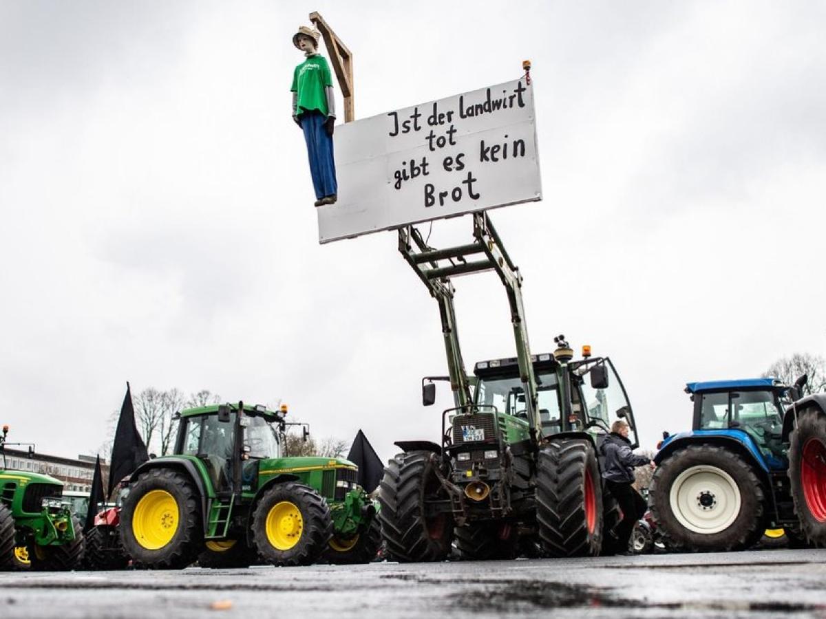 Landwirt Protest Für Eine Gerechte Landwirtschaft | Sticker