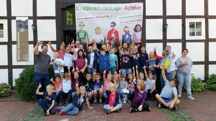 36 Kinder und Jugendliche nahmen an den Kinderaktionstagen 2019 in Achmer teil. Foto: Heimatverein