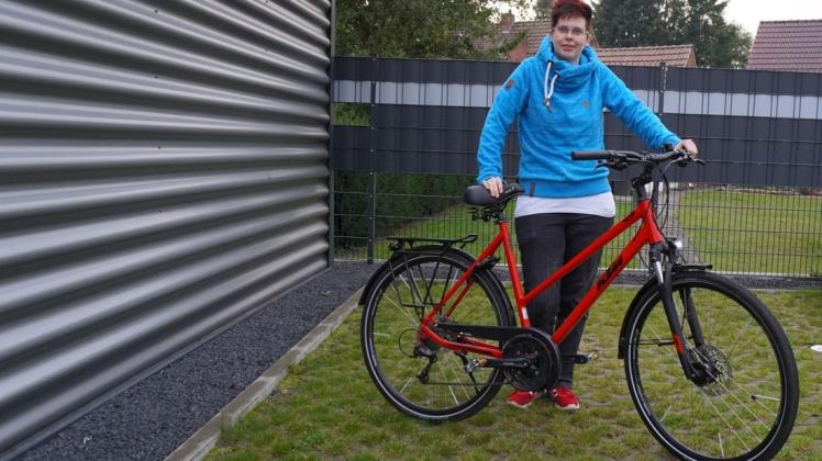 Friederike Pinn aus Werlte freut sich, wenn sie kommende Woche wieder vom Rad auf das Auto umsteigen kann. 