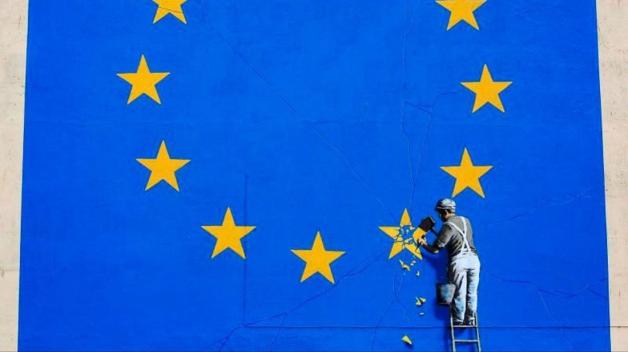 In Dover hat Banksy dieses Brexit-Kunstwerk hinterlassen. Foto: dpa/Gareth Fuller