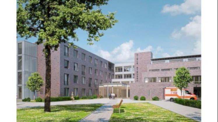 Die bauliche Sanierung des Bramscher Krankenhauses gehört zu den Hauptaufgaben des neuen Verwaltungsleiters der Niels-Stensen-Kliniken Bramsche, Carster Oberpenning. BN_Archiv/ Grafik: GPS Architekten