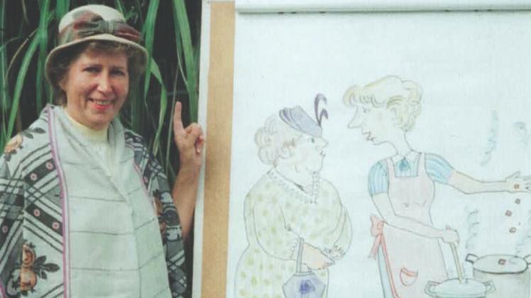 Zu den plattdeutschen Geschichten über die "Familie Meierdierks" präsentiert Margret Rink eigene Karikaturen. Zu den plattdeutschen Geschichten über die "Familie Meierdierks" präsentiert Margret Rink eigene Karikaturen.