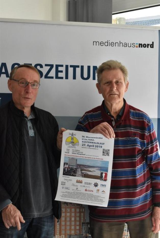 „Macher“ der Abteilung Leichtathletik und des Stoltera-Küstenwaldlaufs: Dr. Günter Metelmann (links) und Eckart Peters