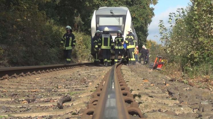 Die Nordwestbahn wurde bei dem Zusammenstoß mit der Kehrmaschine in Dötlingen beschädigt. 