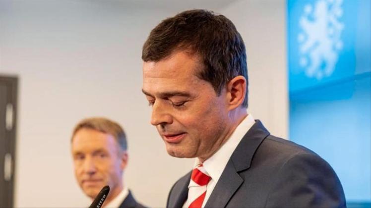 Die CDU mit ihrem Spitzenkandidaten Mike Mohring ist bei der Wahl abgestürzt. 