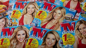 Die Blondine als Markenzeichen: Das Cover der TV-Zeitschrift "TV direkt" weist eine verblüffende Ähnlichkeit auf. Foto: David Ebener
