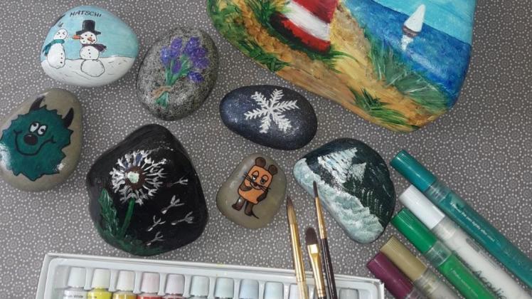 Bemalte Steine will die Facebook-Gruppe "Delmenstones" für den guten Zweck versteigern. Symbolfoto: Sandra Grigull
