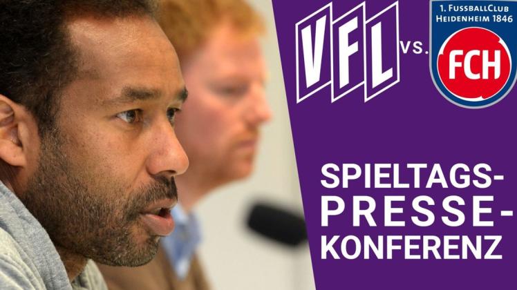 VfL Cheftrainer Daniel Thioune und Sportdirektor Benjamin Schmedes standen am Donnerstag in der Spieltagspressekonferenz den Journalisten Rede und Antwort.