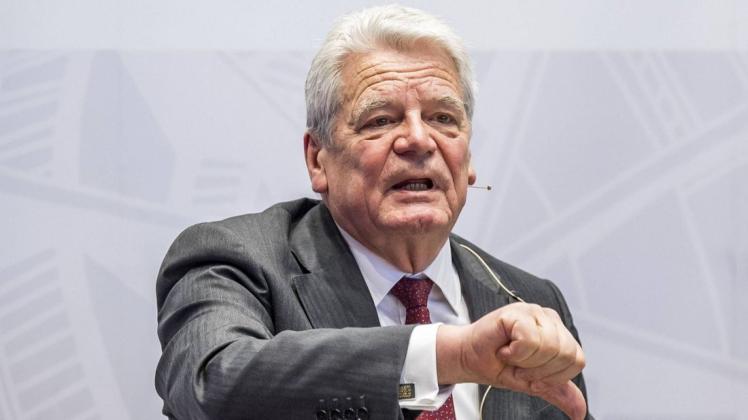 Joachim Gauck bei einem Parlamentsgespräch im März in Düsseldorf. 