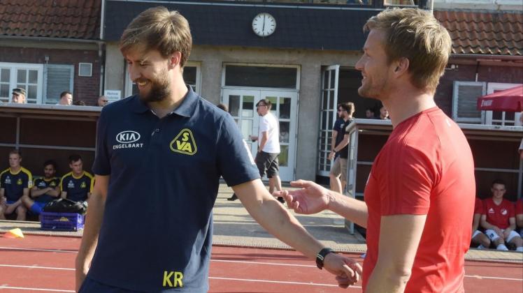 Verstanden sich gut: Atlas-Coach Key Riebau (links) und seiner Speller Kollege Hanjo Vocks. Foto: Rolf Tobis