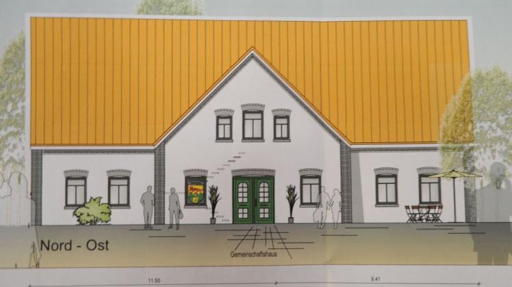 So wird das Gemeinschaftshaus mit Dorfladen an der Wahner Straße in Renkenberge nach Fertigstellung bis Ende 2020 aussehen. 