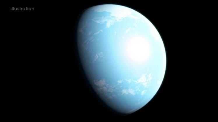 Visualisierung des möglicherweise bewohnbaren Planeten GJ 357 d  außerhalb des Sonnensystems. Foto: dpa/Chris Smith/NASA's Goddard Space Flight Center