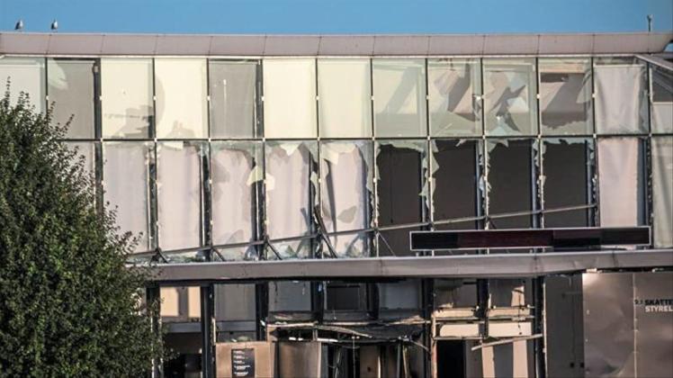 Das Gebäude der dänischen Steuerbehörde in Kopenhagen wurde durch die Explosion schwer beschädigt. 