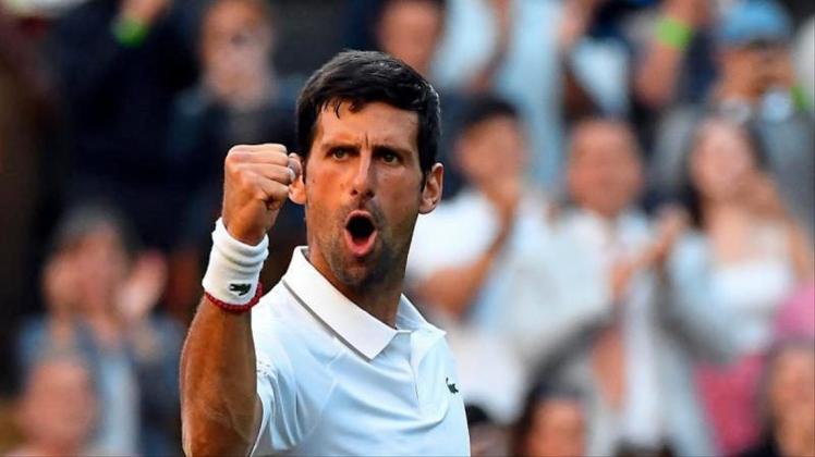 Problemlos in Runde drei: Novak Djokovic bejubelt seinen Sieg. 