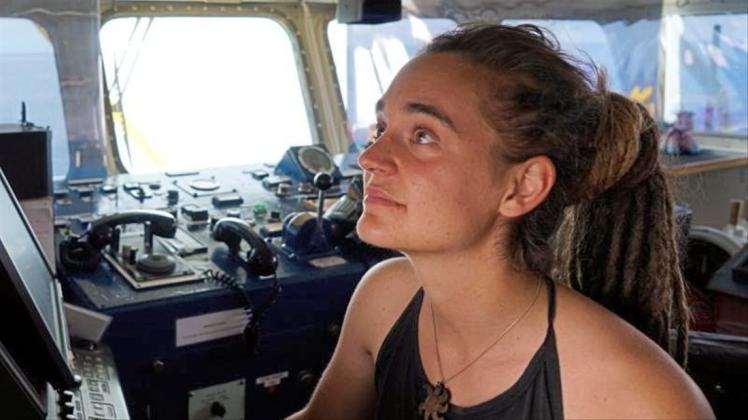 Carola Rackete an Bord des Rettungschiffs „Sea-Watch 3“. 