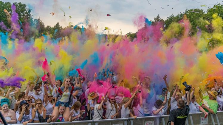Wer zum Farbrausch-Festival kam, durfte vor Farbe und Flecken keine Angst haben. Foto: André Havergo