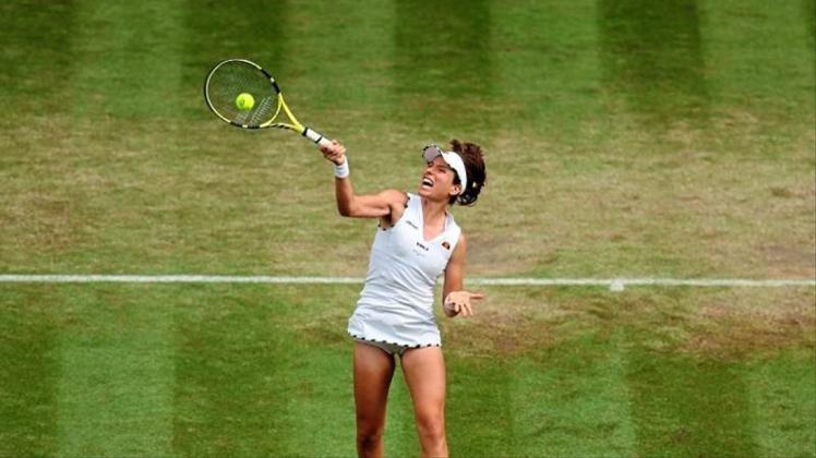 Großbritannien Hoffnungsträgerin in Wimbledon: Johanna Konta in Aktion. 