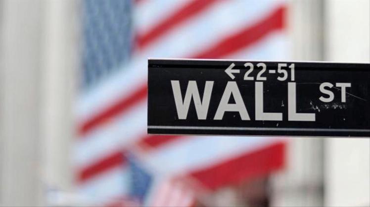 Blick auf die Börse in der New Yorker Wall Street. 