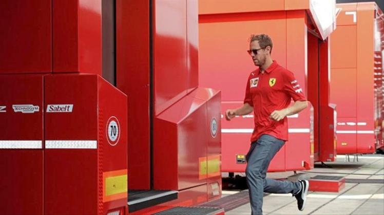 Auf dem Sprung in Silverstone: Sebastian Vettel. 