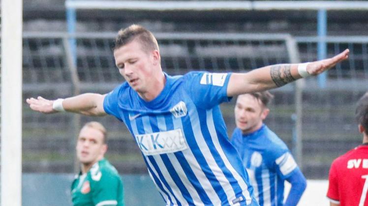 Mirco Born ist 2017 mit dem SV Meppen in die 3. Liga aufgestiegen. Jetzt wechselt der 25-Jährige vom SV Sandhausen zum FSV Frankfurt. Foto: Scholz