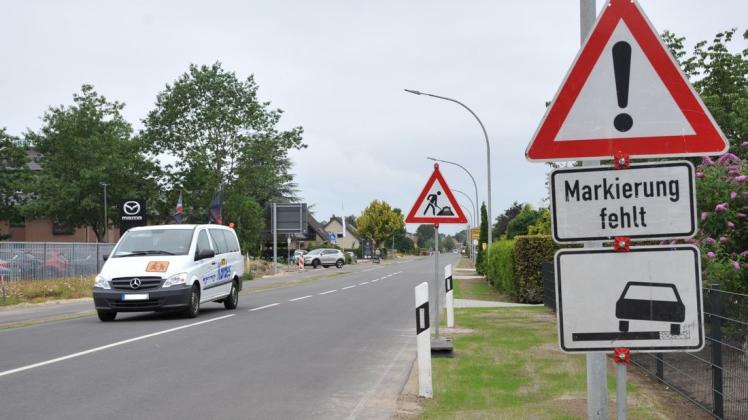 Wieder frei ist die Neudörpener Straße in Dörpen. Allerdings fehlt auf der Ausbaustrecke noch die Fahrbahnmarkierung. 