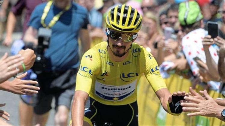 Mann in Gelb und Liebling der Fans: Julian Alaphilippe. 