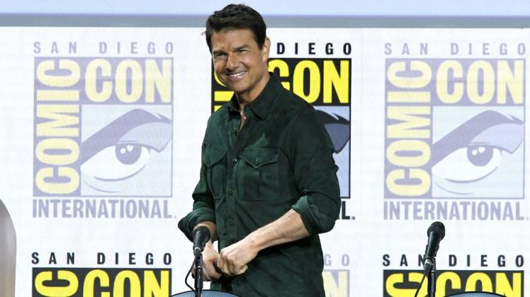 Tom Cruise präsentierte bei der Comic Con in San Diego den Trailer zum zweiten Top-Gun-Film – 34 Jahre nach dem ersten. Foto: AFP/Kevin Winter/Getty Images