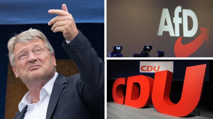 Jörg Meuten will sich Ende des Jahres erneut als AfD-Vorsitzender zur Wahl zu stellen.Collage: dpa (3)
