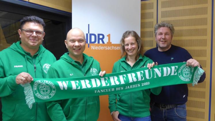 Die Werderfreunde Emsland-Süd aus Langen gestalteten die Sendung Plattenkiste von NDR 1 Niedersachsen. Foto: NDR