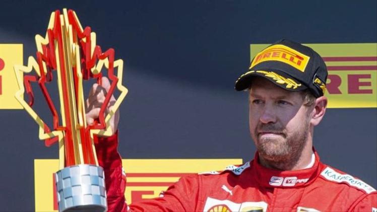 Nach einer Zeitstrafe nur Zweiter: Sebastian Vettel fühlt sich um den Sieg in Kanada betrogen. 