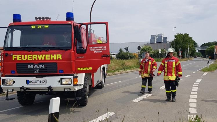 Die Feuerwehr sperrte den Bereich ab. 