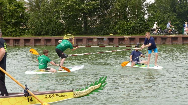 Stand Up-Paddling beim Hafenfest. Foto: Gemeinde Bad Essen