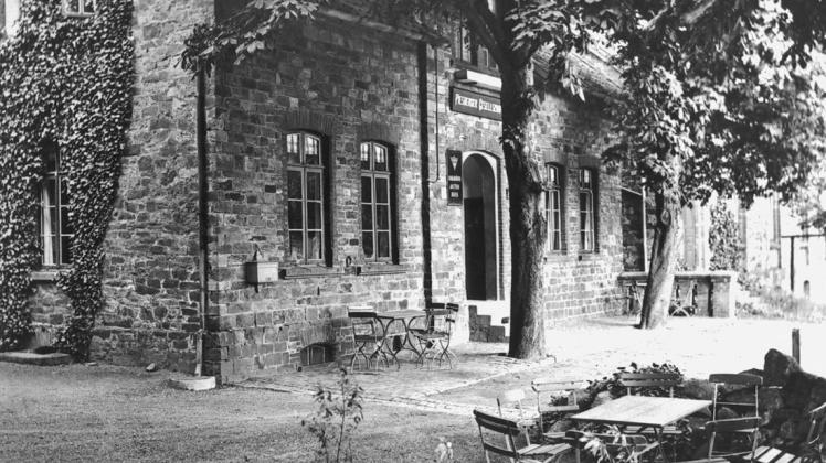 Das Piesberger Gesellschaftshaus an der Glückaufstraße in Pye, Ende der 1920er-Jahre. Fotosammlung Museum Industriekultur.