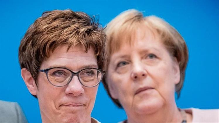 Parteichefin und Kanzlerin: Annegret Kramp-Karrenbauer und Angela Merkel. 