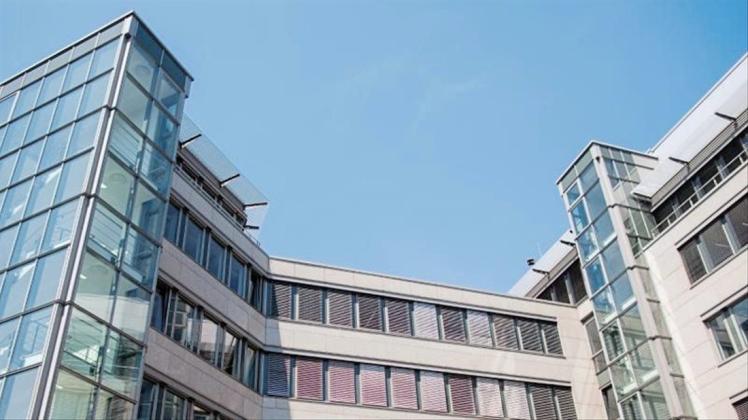 Blick auf das Bürogebäude in Düsseldorf, in dem die Landesparteizentrale der AfD Nordrhein-Westfalen untergebracht ist. 