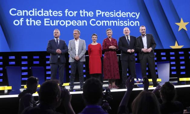 Die Spitzenkandidaten der beiden europäischen Parteien, die bei der Wahl am meisten Stimmen erhalten, gelten als aussichtsreich für den Posten des EU-Kommissionspräsidenten. Foto: dpa/AP/Francisco Seco