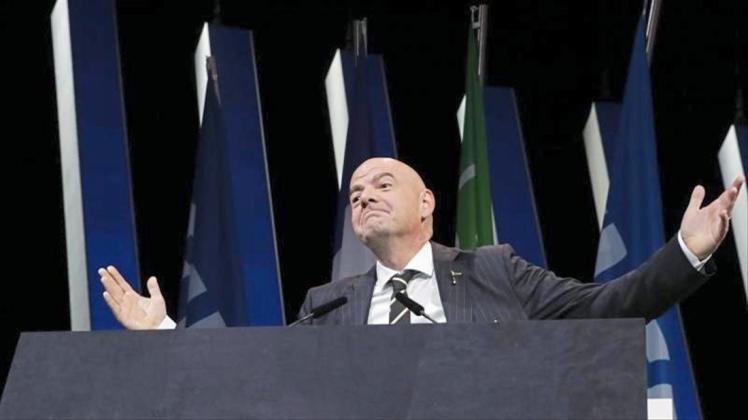 Zieht eine positive Bilanz seiner ersten Amstzeit: FIFA-Präsident Gianni Infantino . Alessandra Tarantino/AP 
