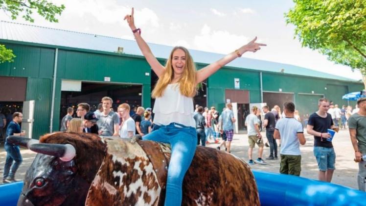 Tanzen, trinken, Bullenreiten und Co: Der Frühtanz in Tange ist mehr als eine Party. Foto: Andre Havergo