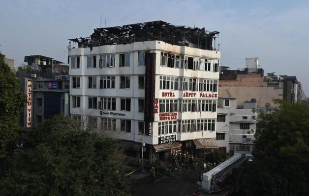 Das Hotel Arpit Palace in Neu Delhi ist höher als per Bauverordnung erlaubt. Foto: AFP/Prakash SINGH