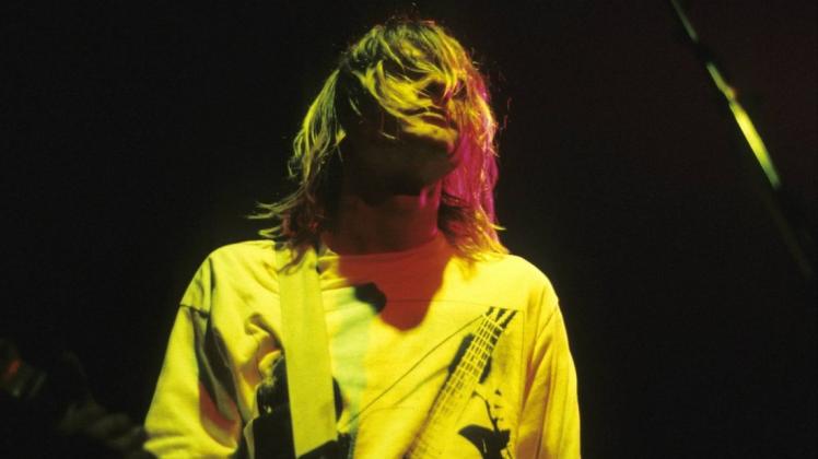 Kurt Cobain während eines Konzerts im Londoner Astoria im Jahr 1991. Foto: imago/Future Image
