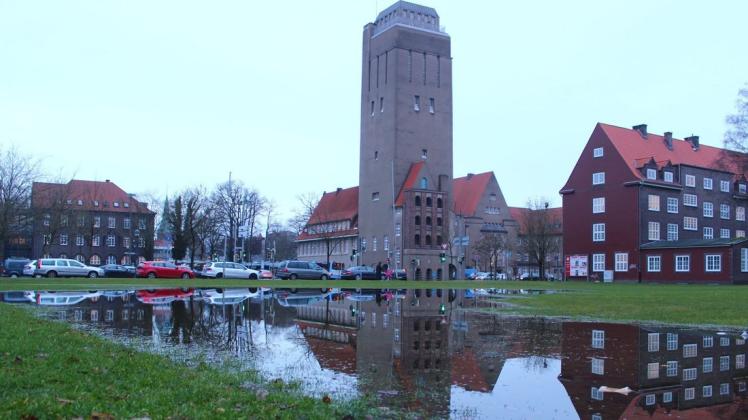 Viel Regen ist im März 2019 in Delmenhorst gefallen. Archivfoto: Frederik Grabbe