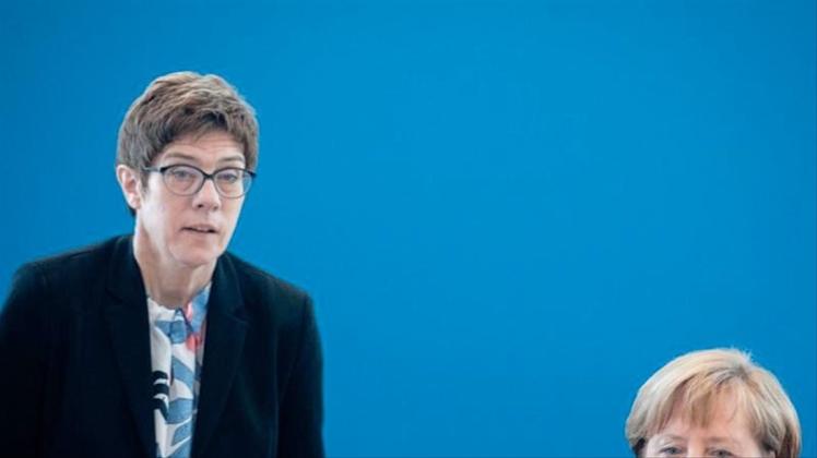 Bundeskanzlerin auf Abruf? Angela Merkel und CDU-Chefin Annegret Kramp-Karrenbauer. 